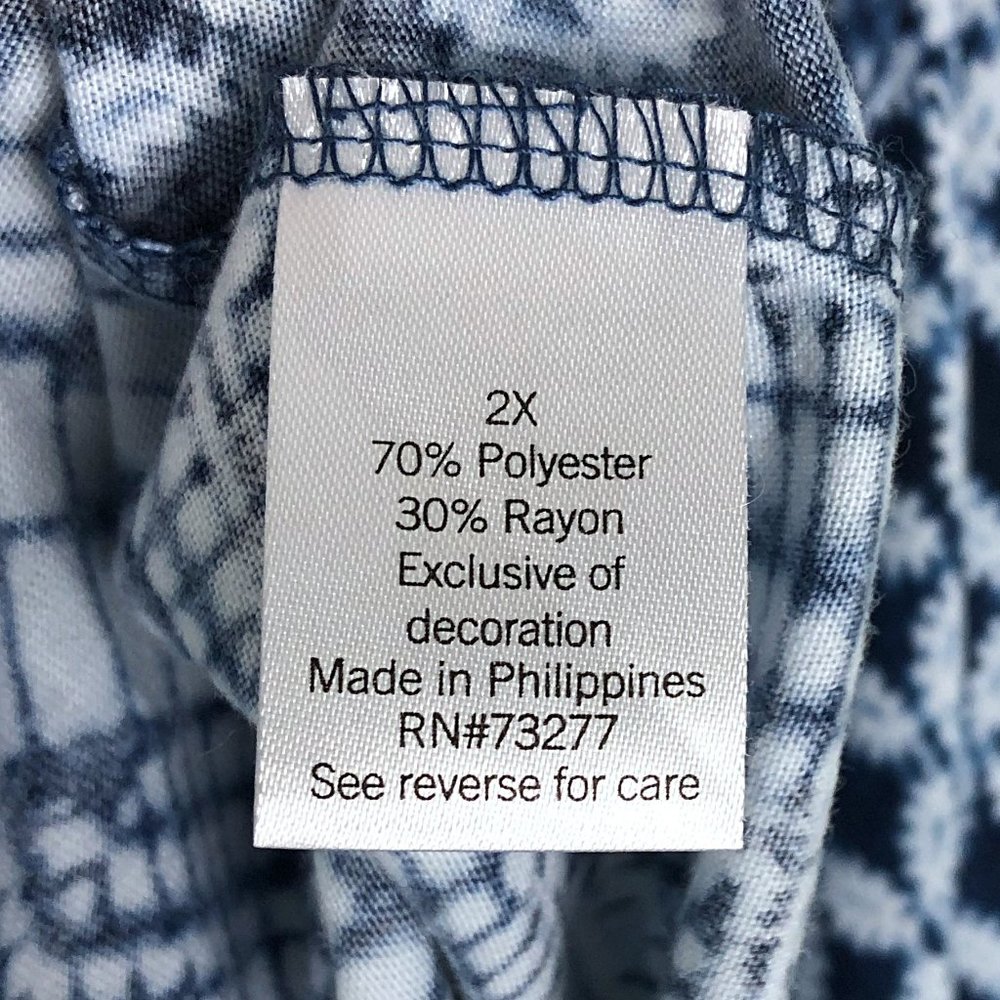 Sonoma Navy & White Shibori Print High Low Dress - Picture 6 of 7